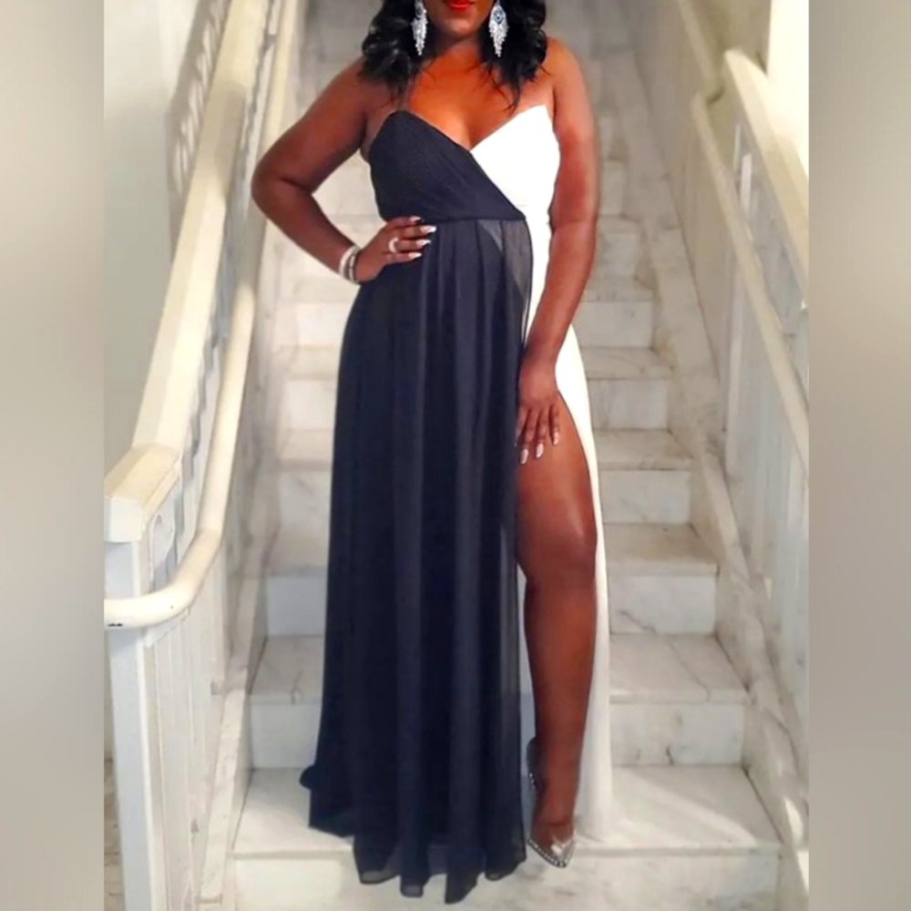 Black & White Maxi Dress